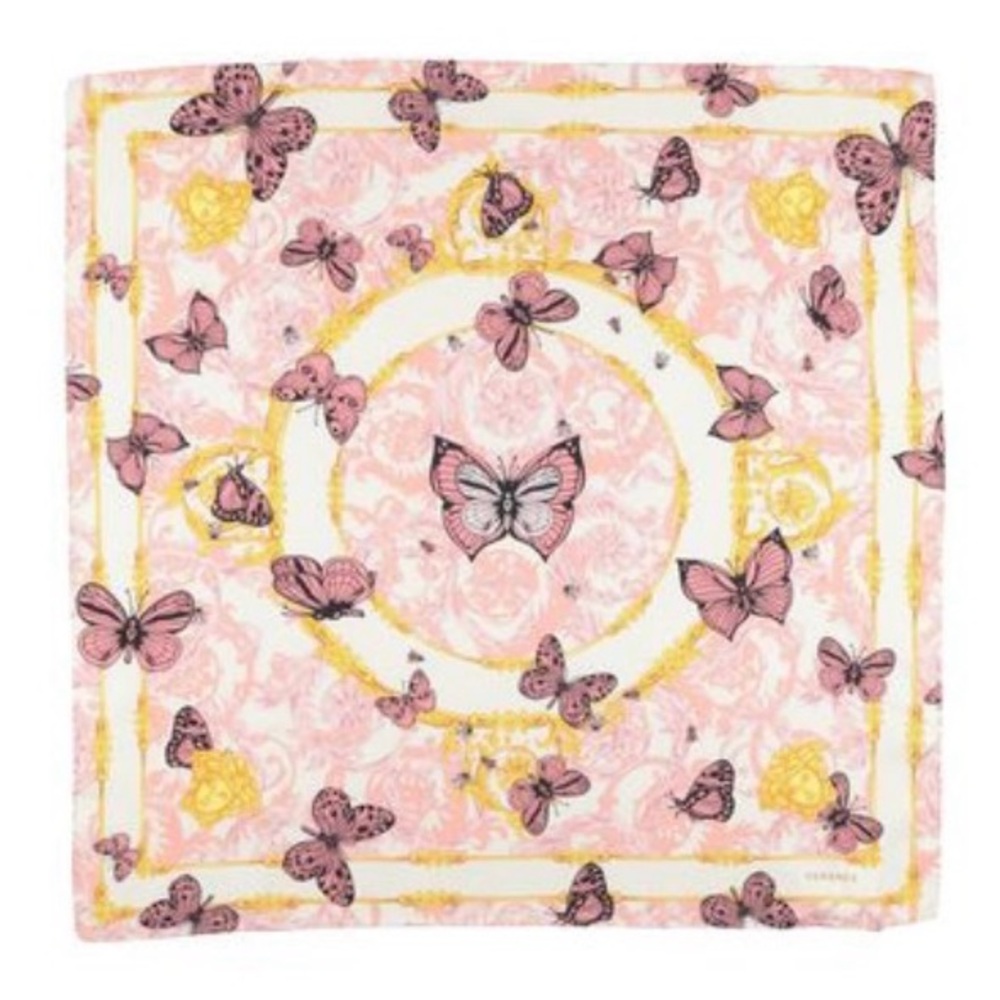 🦋 NWT Versace Medusa & Butterfly Scarf